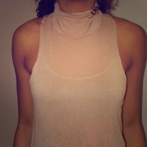 Sleeveless Turtle Neck Blouse